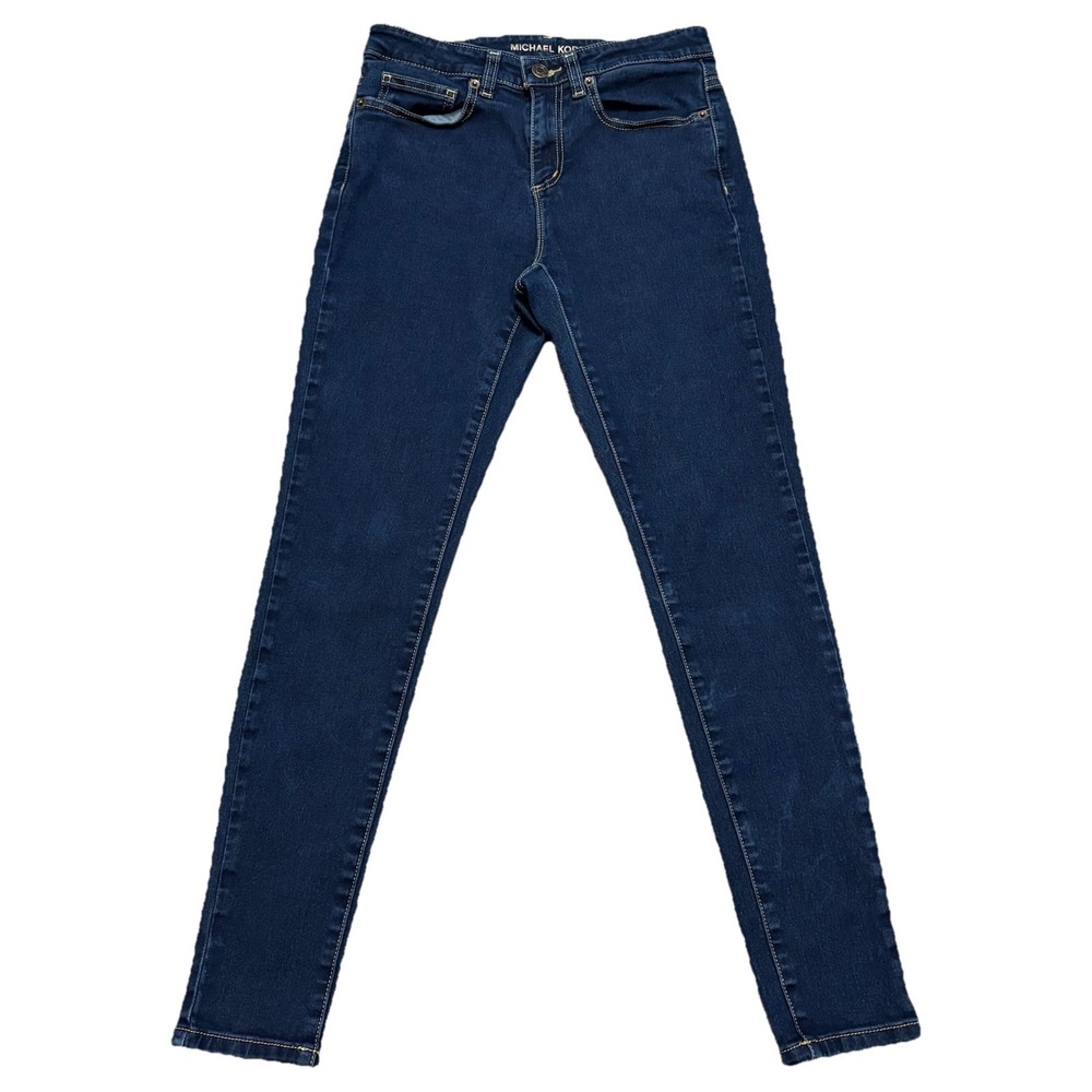 Michael Kors Womens Jeans Izzy Skinny Blue Denim‎ Dark Wash Mid Rise 6